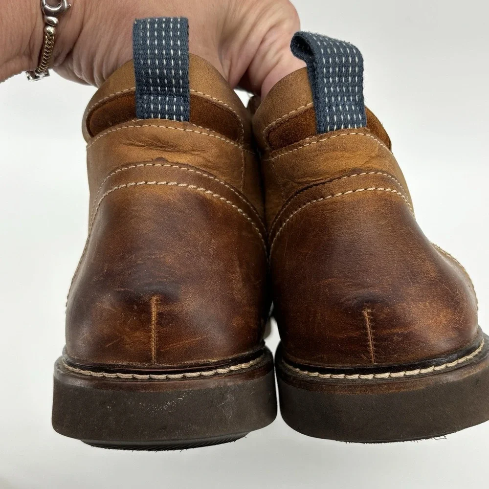 Nunn‎ Bush Boots Mens 10.5 M Barklay Chukka Brown Leather Ankle Top Lace Up